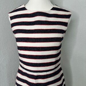 Banana Republic red white blue Size 2‎ Sleeveless Striped womens dress